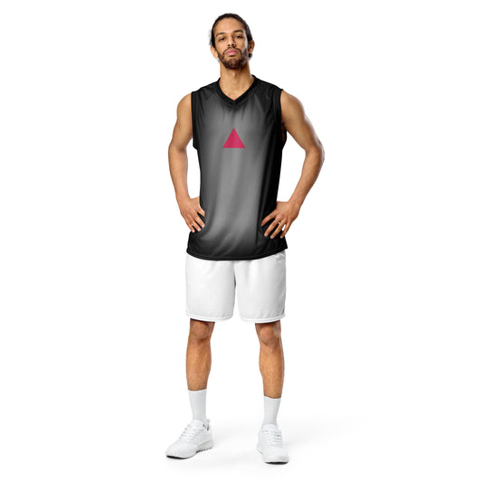 Pink Triangle Unisex Basketball Jersey